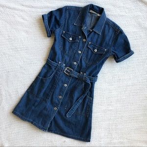 Denim Button Up Dress